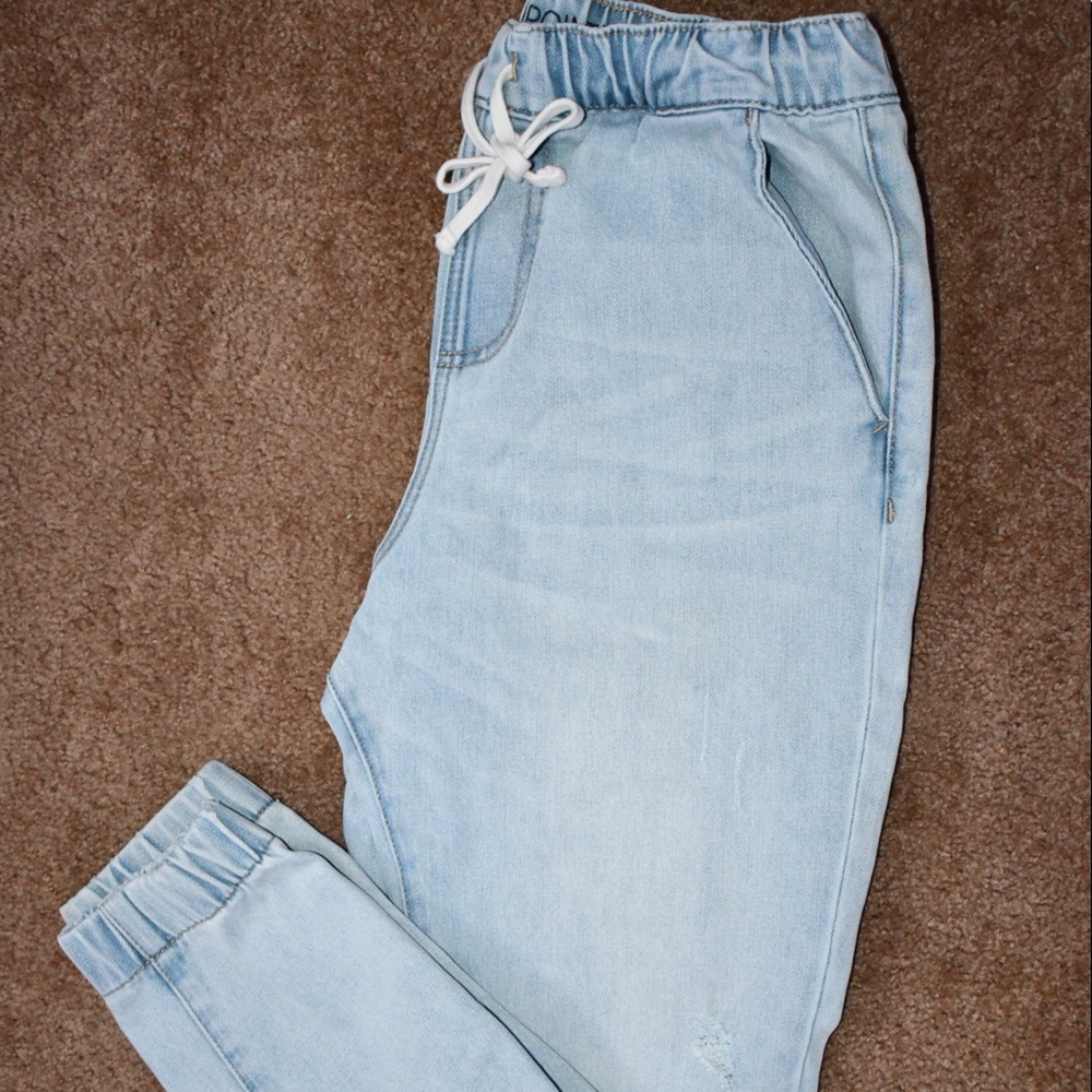 Blue Denim Joggers